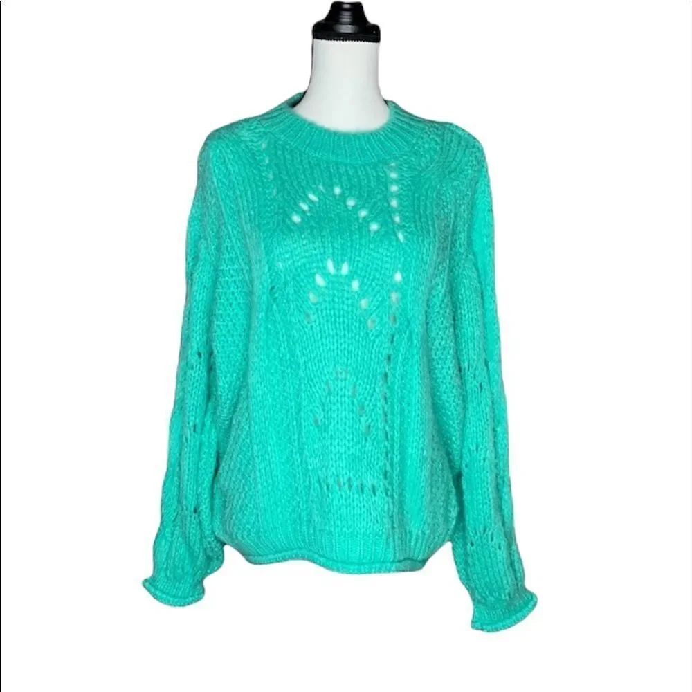 ✨ Topshop Shell Turquoise Sweater✨ - Picture 6 of 9